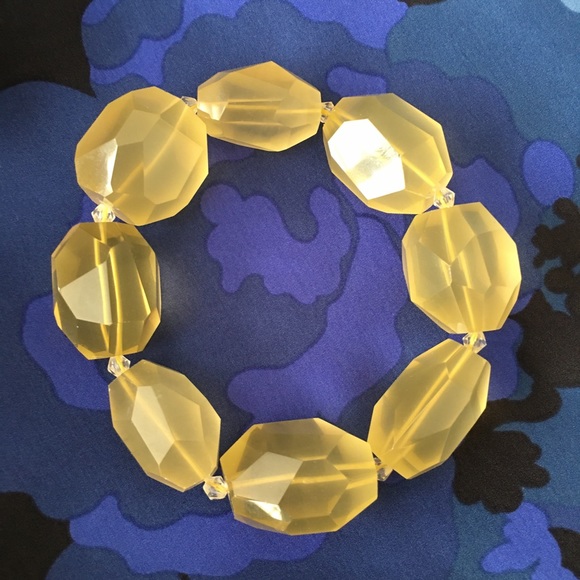 Lime citrine stretchy bracelet bangle - Picture 2 of 6